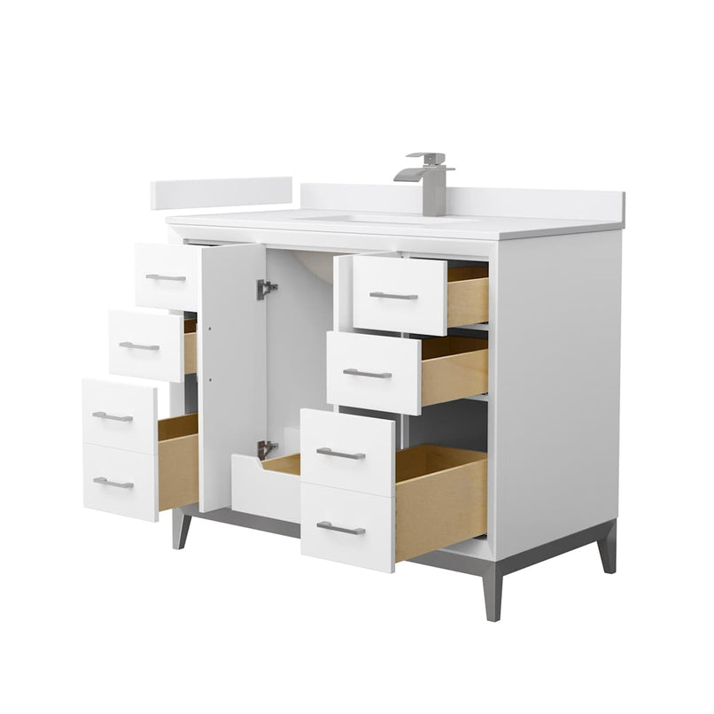 Amici 42" Free Standing Single Basin Vanity Set with Cabinet and Cultured Marble Vanity Top - image 11