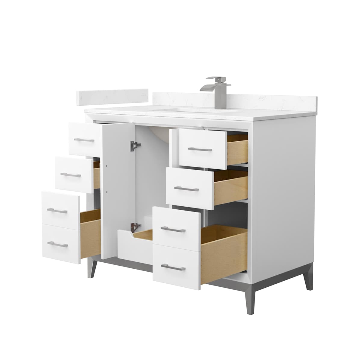 Amici 42" Free Standing Single Basin Vanity Set with Cabinet and Cultured Marble Vanity Top - image 12