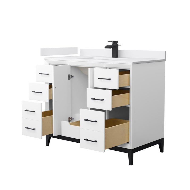 Amici 42" Free Standing Single Basin Vanity Set with Cabinet and Cultured Marble Vanity Top - image 13