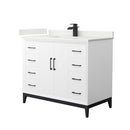 Amici 42" Free Standing Single Basin Vanity Set with Cabinet and Quartz Vanity Top - image 1