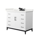 Amici 42" Free Standing Single Basin Vanity Set with Cabinet and Quartz Vanity Top - image 1