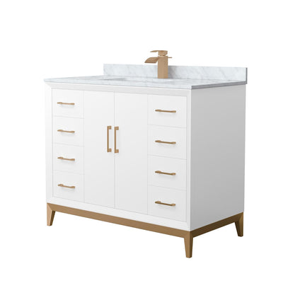 Amici 42" Free Standing Single Basin Vanity Set with Cabinet and Marble Vanity Top - image 1