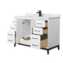 Amici 48" Free Standing Single Basin Vanity Set with Cabinet and Marble Vanity Top - image 2