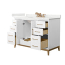 Amici 48" Free Standing Single Basin Vanity Set with Cabinet and Quartz Vanity Top - image 9