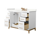 Amici 48" Free Standing Single Basin Vanity Set with Cabinet and Quartz Vanity Top - image 10