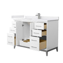 Amici 48" Free Standing Single Basin Vanity Set with Cabinet and Cultured Marble Vanity Top - image 11