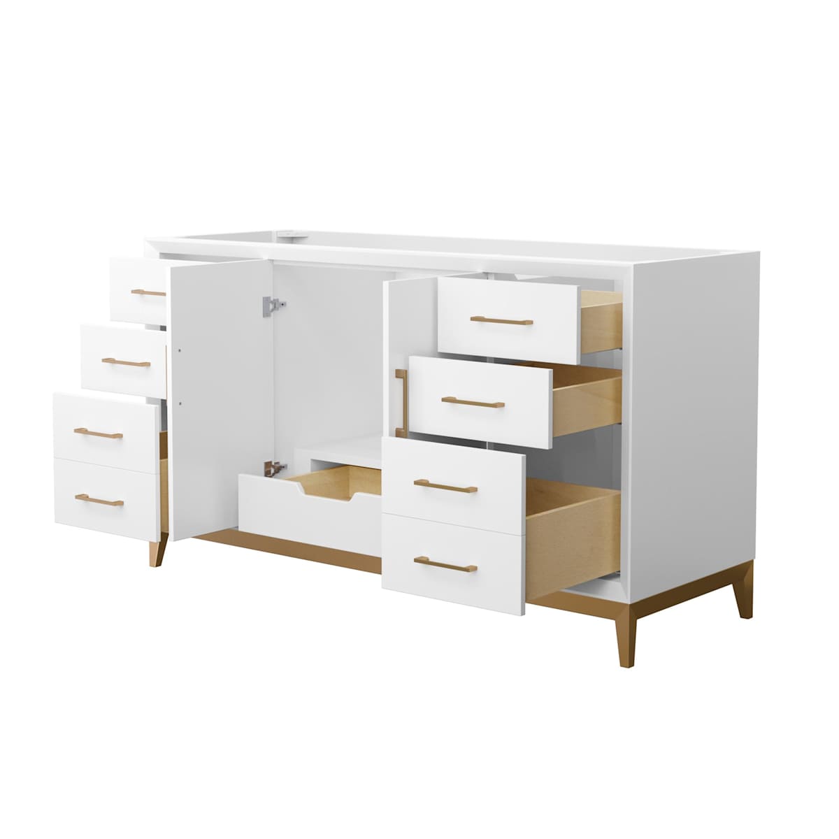 Amici 60" Single Free Standing Vanity Cabinet Only - Less Vanity Top