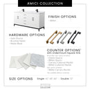 Amici 60" Free Standing Single Basin Vanity Set with Cabinet and Quartz Vanity Top - image 7