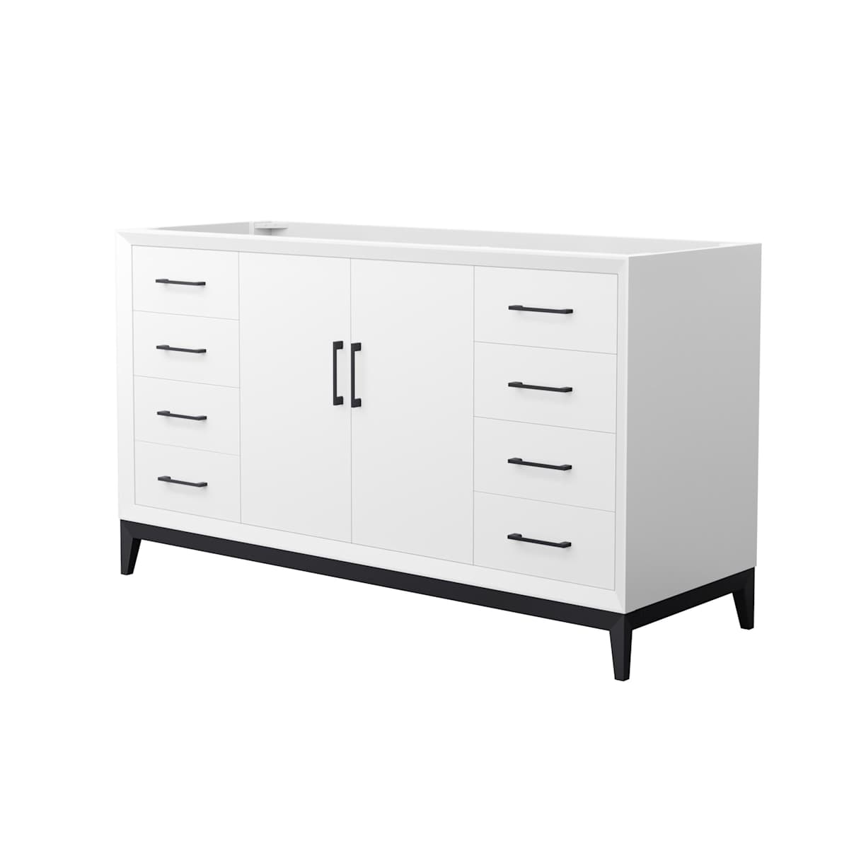 Amici 60" Single Free Standing Vanity Cabinet Only - Less Vanity Top