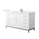 Amici 60" Free Standing Single Basin Vanity Set with Cabinet and Cultured Marble Vanity Top - image 1
