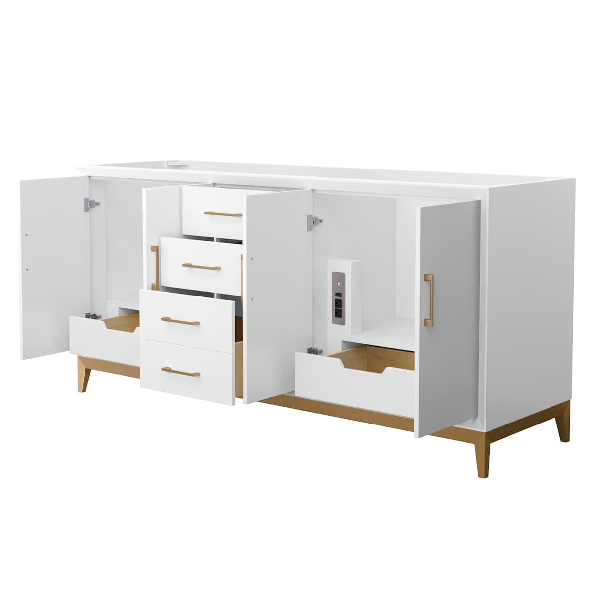 Amici 72" Double Free Standing Vanity Cabinet Only - Less Vanity Top