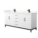 Amici 72" Free Standing Double Basin Vanity Set with Cabinet and Quartz Vanity Top - image 1