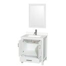 Sheffield 30" Free Standing Single Basin Vanity Set with Cabinet, Quartz Vanity Top, and Framed Mirror - image 12