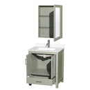 Sheffield 30" Free Standing Single Basin Vanity Set with Cabinet, Quartz Vanity Top, and Medicine Cabinet - image 15