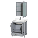 Sheffield 30" Free Standing Single Basin Vanity Set with Cabinet, Quartz Vanity Top, and Medicine Cabinet - image 19