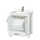 Sheffield 30" Free Standing Single Basin Vanity Set with Cabinet and Quartz Vanity Top - image 8