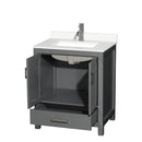 Sheffield 30" Free Standing Single Basin Vanity Set with Cabinet and Quartz Vanity Top - image 12