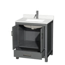 Sheffield 30" Free Standing Single Basin Vanity Set with Cabinet and Quartz Vanity Top - image 13