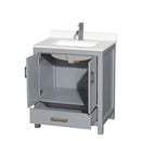 Sheffield 30" Free Standing Single Basin Vanity Set with Cabinet and Quartz Vanity Top - image 14
