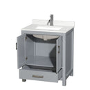 Sheffield 30" Free Standing Single Basin Vanity Set with Cabinet and Quartz Vanity Top - image 15