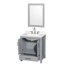 Sheffield 30" Free Standing Single Basin Vanity Set with Cabinet, Quartz Vanity Top, and Framed Mirror - image 19