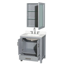Sheffield 30" Free Standing Single Basin Vanity Set with Cabinet, Quartz Vanity Top, and Medicine Cabinet - image 19