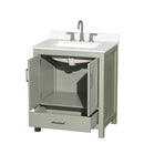 Sheffield 30" Free Standing Single Basin Vanity Set with Cabinet and Quartz Vanity Top - image 9