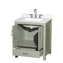 Sheffield 30" Free Standing Single Basin Vanity Set with Cabinet and Quartz Vanity Top - image 10