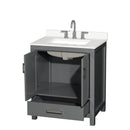 Sheffield 30" Free Standing Single Basin Vanity Set with Cabinet and Quartz Vanity Top - image 11