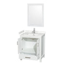 Sheffield 30" Free Standing Single Basin Vanity Set with Cabinet, Cultured Marble Vanity Top, and Framed Mirror - image 12