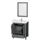 Sheffield 30" Free Standing Single Basin Vanity Set with Cabinet, Cultured Marble Vanity Top, and Framed Mirror - image 16