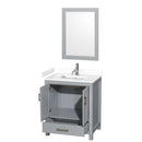 Sheffield 30" Free Standing Single Basin Vanity Set with Cabinet, Cultured Marble Vanity Top, and Framed Mirror - image 17