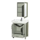 Sheffield 30" Free Standing Single Basin Vanity Set with Cabinet, Cultured Marble Vanity Top, and Medicine Cabinet - image 12