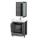 Sheffield 30" Free Standing Single Basin Vanity Set with Cabinet, Cultured Marble Vanity Top, and Medicine Cabinet - image 13
