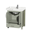 Sheffield 30" Free Standing Single Basin Vanity Set with Cabinet and Cultured Marble Vanity Top - image 10