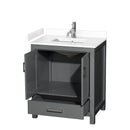 Sheffield 30" Free Standing Single Basin Vanity Set with Cabinet and Cultured Marble Vanity Top - image 11