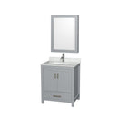 Sheffield 30" Free Standing Single Basin Vanity Set with Cabinet, Marble Vanity Top, and Medicine Cabinet - image 1