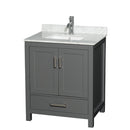 Sheffield 30" Free Standing Single Basin Vanity Set with Cabinet and Marble Vanity Top - image 1