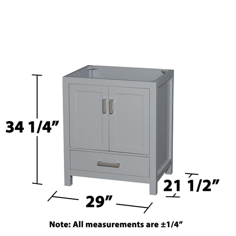 Sheffield 30" Single Free Standing Vanity Cabinet - Less Vanity Top - image 5