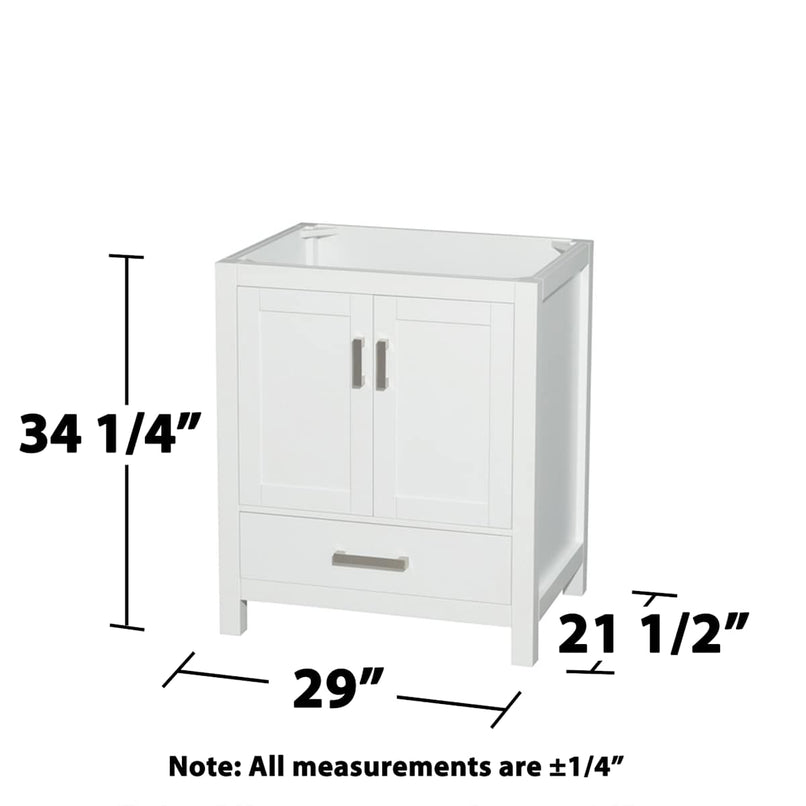 Sheffield 30" Single Free Standing Vanity Cabinet Only - Less Vanity Top - image 3