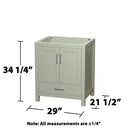 Sheffield 30" Single Free Standing Vanity Cabinet Only - Less Vanity Top - image 7