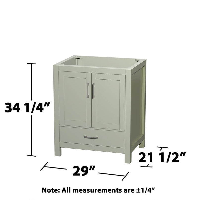 Sheffield 30" Single Free Standing Vanity Cabinet Only - Less Vanity Top - image 7