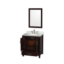 Sheffield 30" Free Standing Single Basin Vanity Set with Cabinet, Marble Vanity Top, and Framed Mirror - image 2