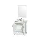 Sheffield 30" Free Standing Single Basin Vanity Set with Cabinet, Marble Vanity Top, and Framed Mirror - image 5