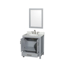 Sheffield 30" Free Standing Single Basin Vanity Set with Cabinet, Marble Vanity Top, and Framed Mirror - image 8