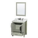 Sheffield 30" Free Standing Single Basin Vanity Set with Cabinet, Marble Vanity Top, and Framed Mirror - image 15