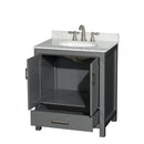 Sheffield 30" Free Standing Single Basin Vanity Set with Cabinet and Marble Vanity Top - image 8