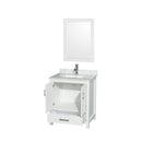 Sheffield 30" Free Standing Single Basin Vanity Set with Cabinet, Marble Vanity Top, and Framed Mirror - image 5