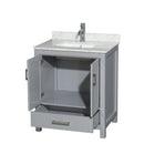 Sheffield 30" Free Standing Single Basin Vanity Set with Cabinet and Marble Vanity Top - image 4