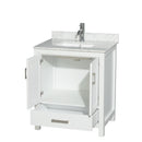 Sheffield 30" Free Standing Single Basin Vanity Set with Cabinet and Marble Vanity Top - image 6
